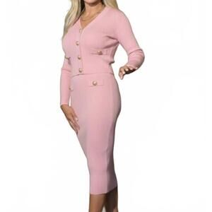 NEW BEBE essential 2-piece skirt set in baby pink